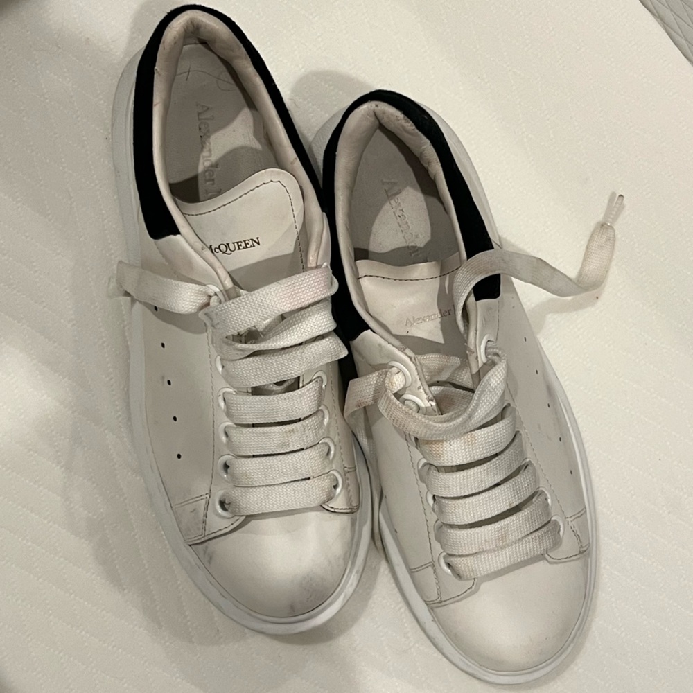 Alexander McQueen White and Black Sneakers